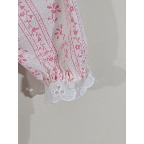VTG Lanz of Salzburg Girl's Floral Romper Pajama Cottagecore Ruffle Butt Sz 24M - Picture 4 of 9